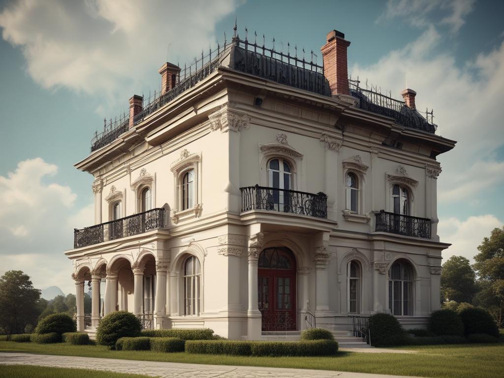 close up shot of a vintage villa with modern electrical