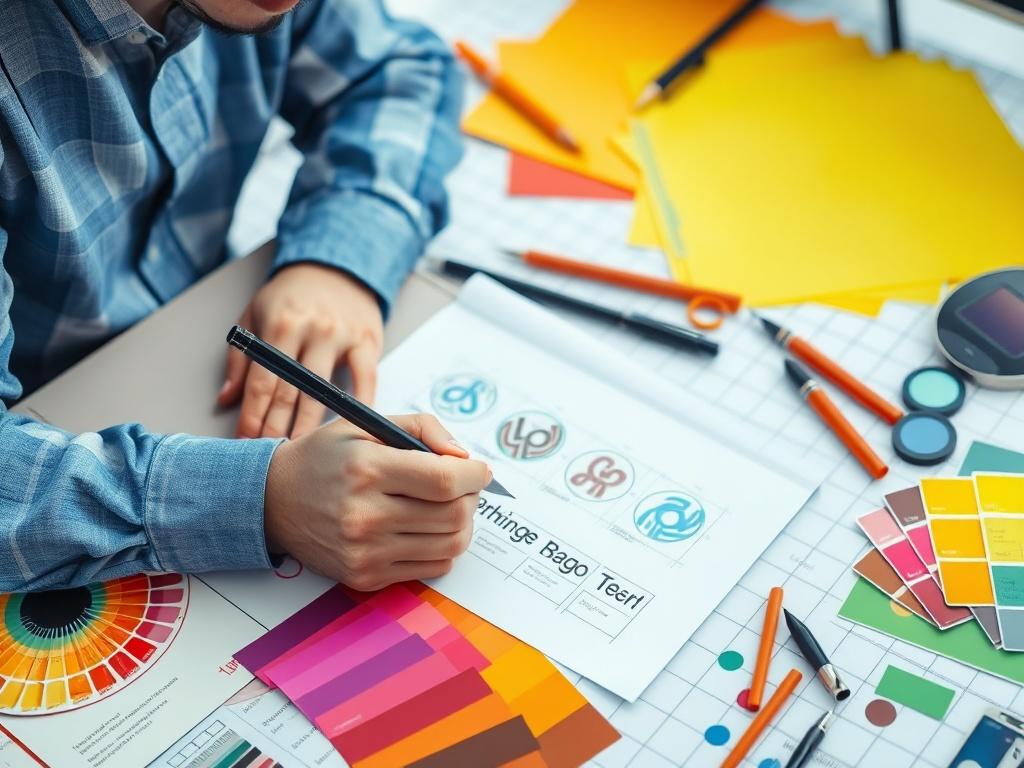 A hyper realistic, close up shot of a designer sketching