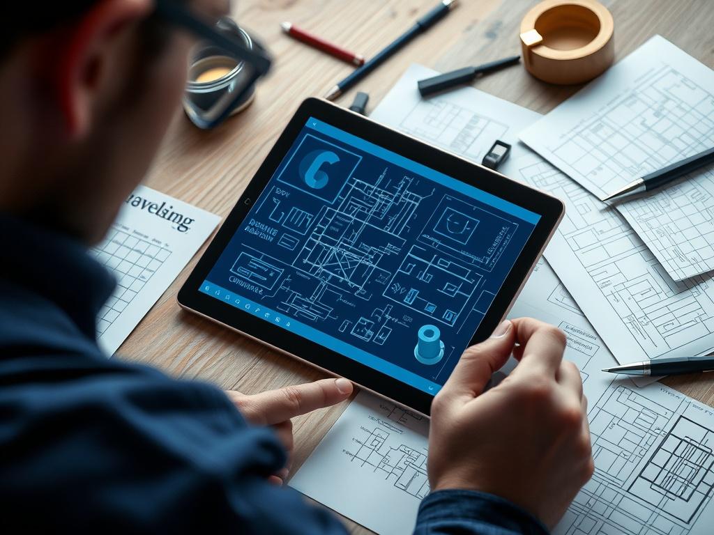 A close up shot of a designer working on a