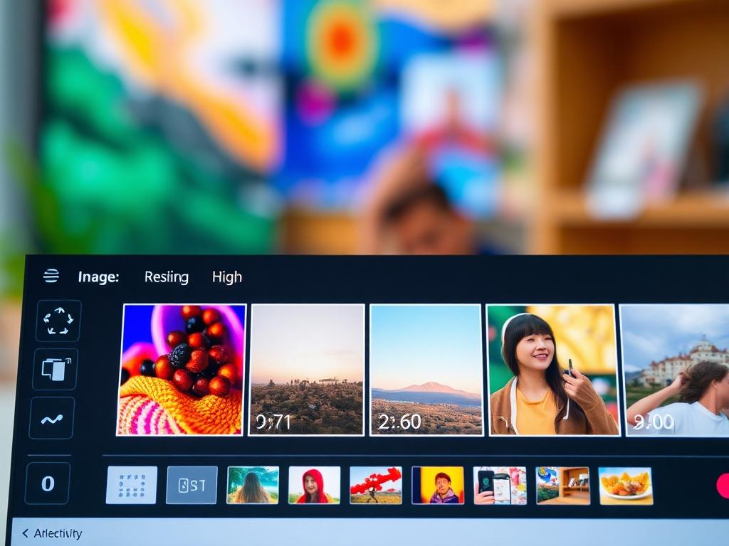 A close up shot of a vibrant image editing interface