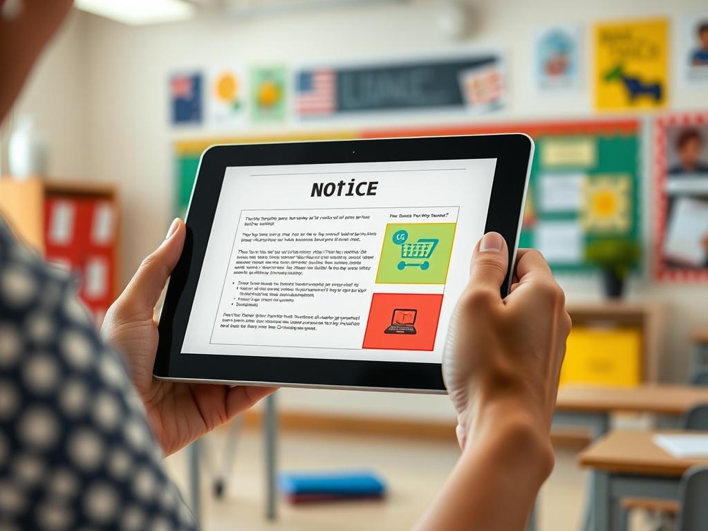 A close up shot of a beautifully designed notice displayed