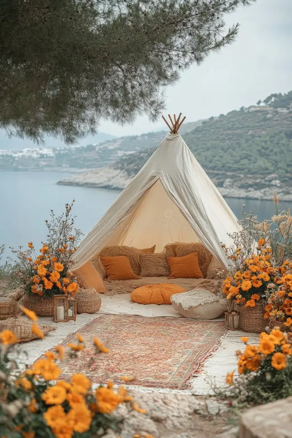 Bohemian style tent
