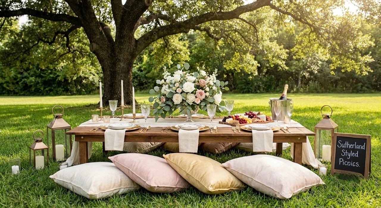 Luxury picnic setup