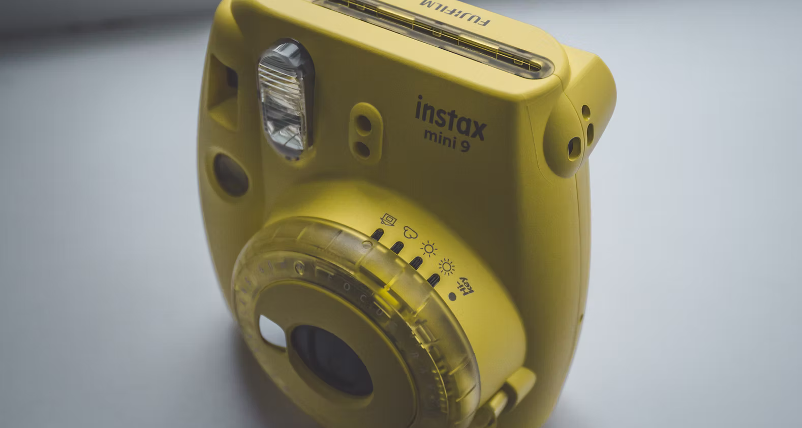 Colorful instant polaroid photo prints in vintage style