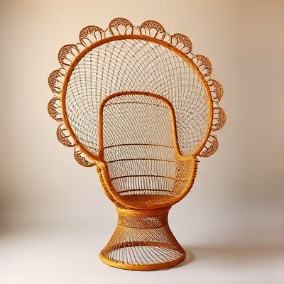 Vintage peacock chair