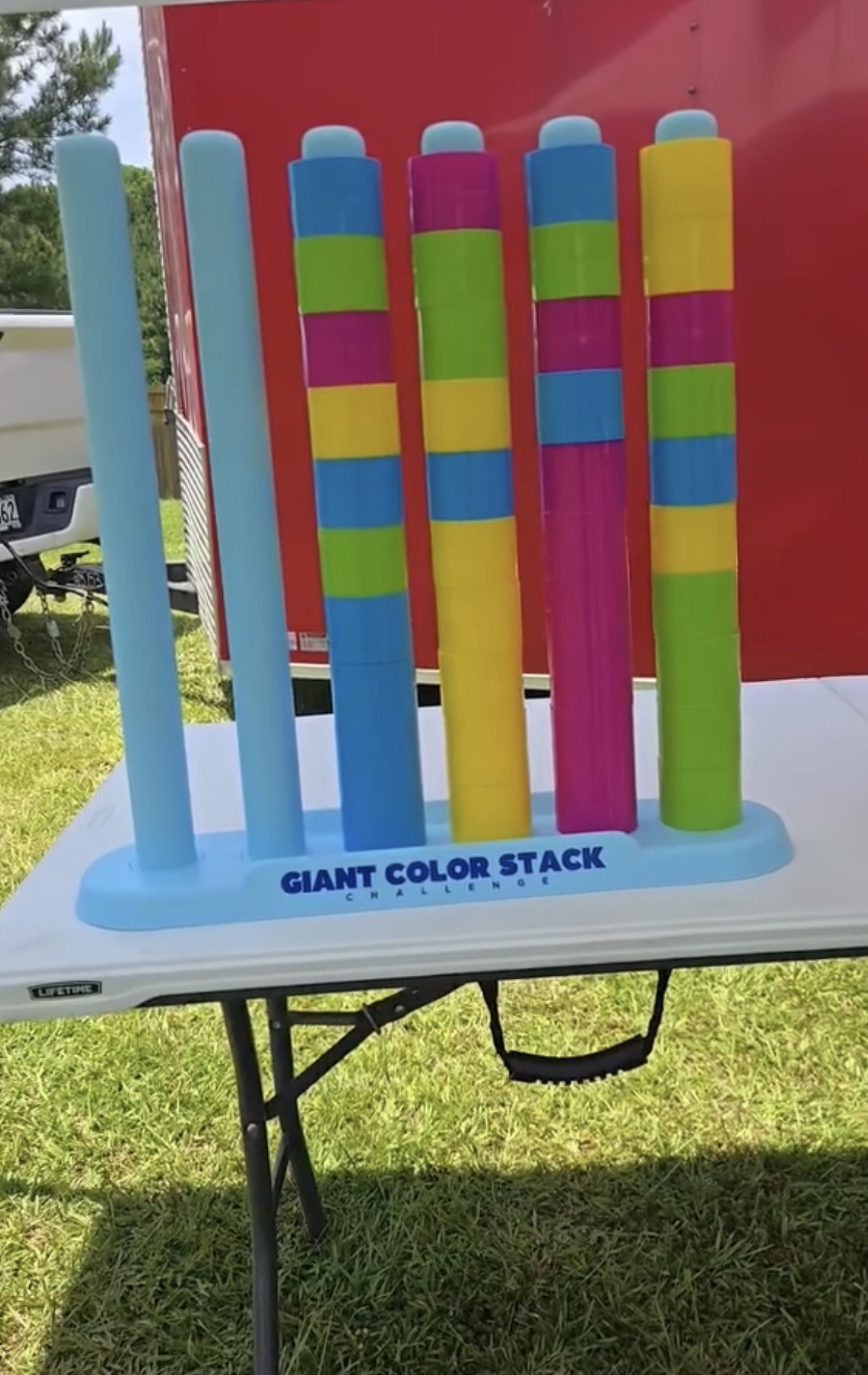 Giant Color Stack Yard Game