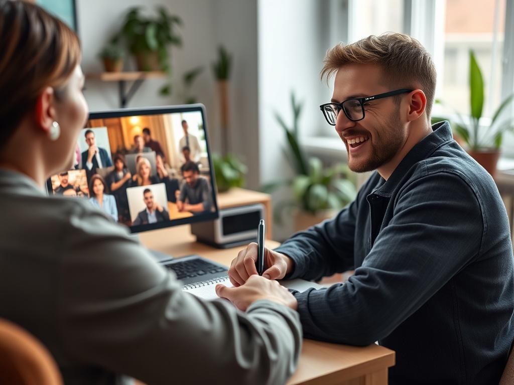 A high resolution image of a person engaging with an