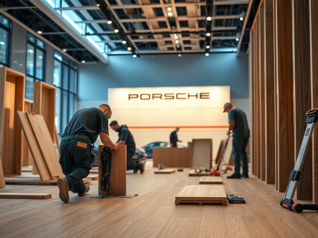 A hyper realistic close up shot of an elegant Porsche