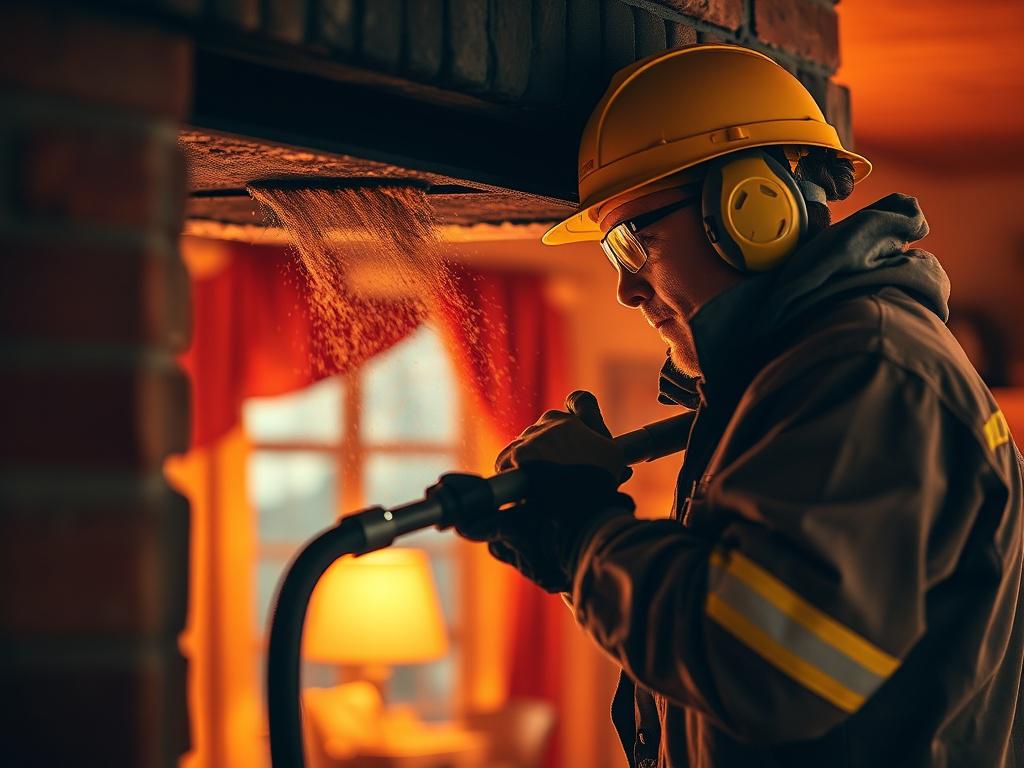 A detailed, high resolution image of a professional technician cleaning