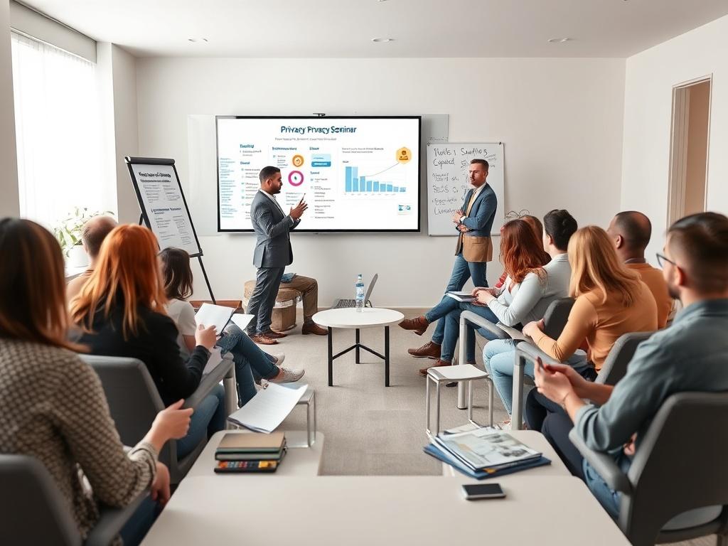 A workshop setting with a diverse group of participants engaged