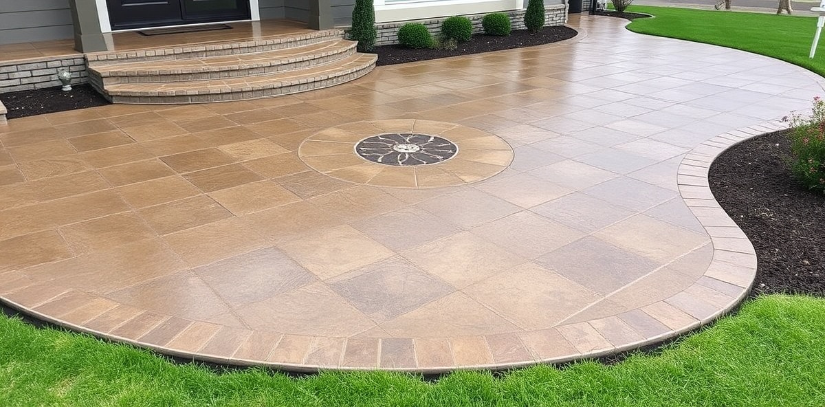 Professional stamped concrete work in Camas