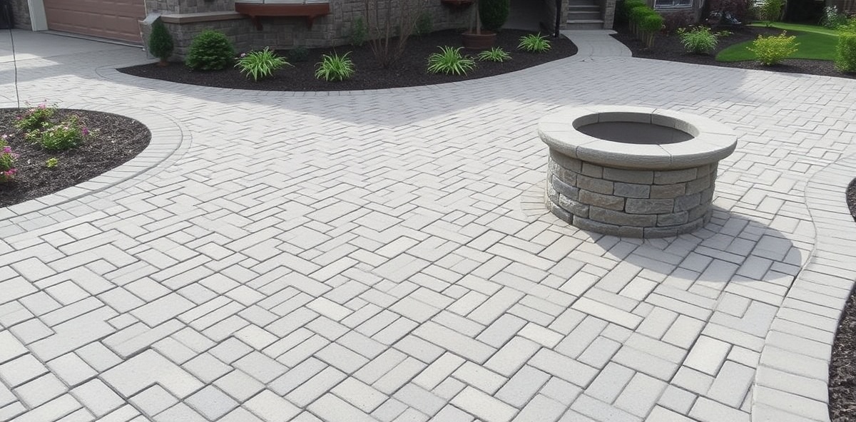 Professional concrete pavers work in Camas