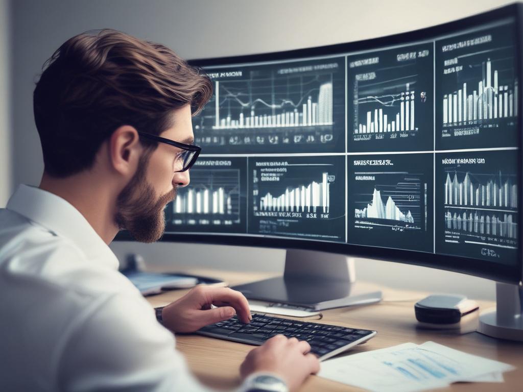 A close up of a data analyst analyzing supply chain