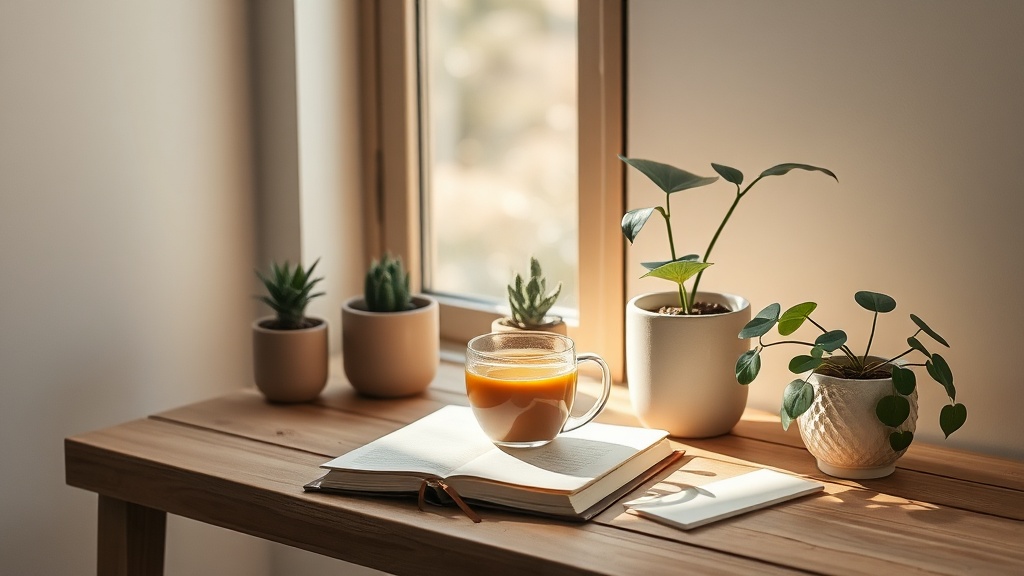 Peaceful wellness moment