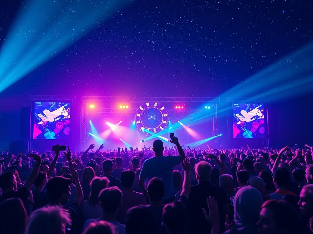 A high resolution of a DJ performing live at a