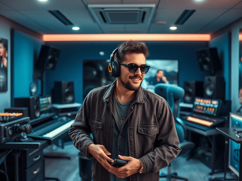 A high resolution image featuring a successful music artist in