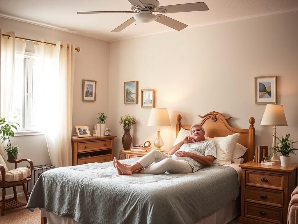 A serene image of a person relaxing in their private