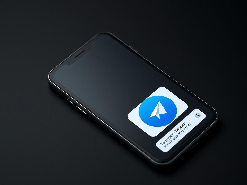 An engaging visual of a smartphone displaying a Telegram message