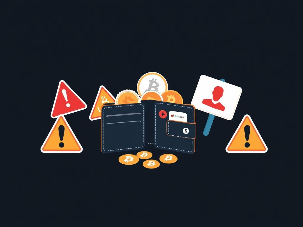 A visually striking image of a digital wallet on a