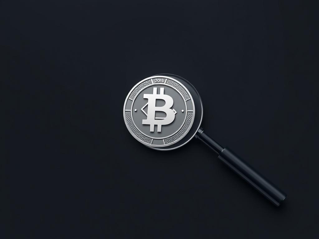 A sleek, minimalist image of a digital token on a