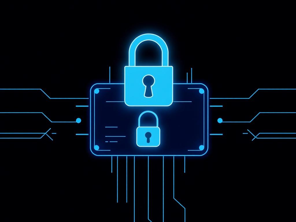 A high-resolution image illustrating the concept of anonymity in digital transactions. The focus should be on a secure lock symbol integrated into a digital wallet interface, with a dark background and blue accents. The overall aesthetic should emphasize security, privacy, and trust, creating a futuristic yet approachable vibe.