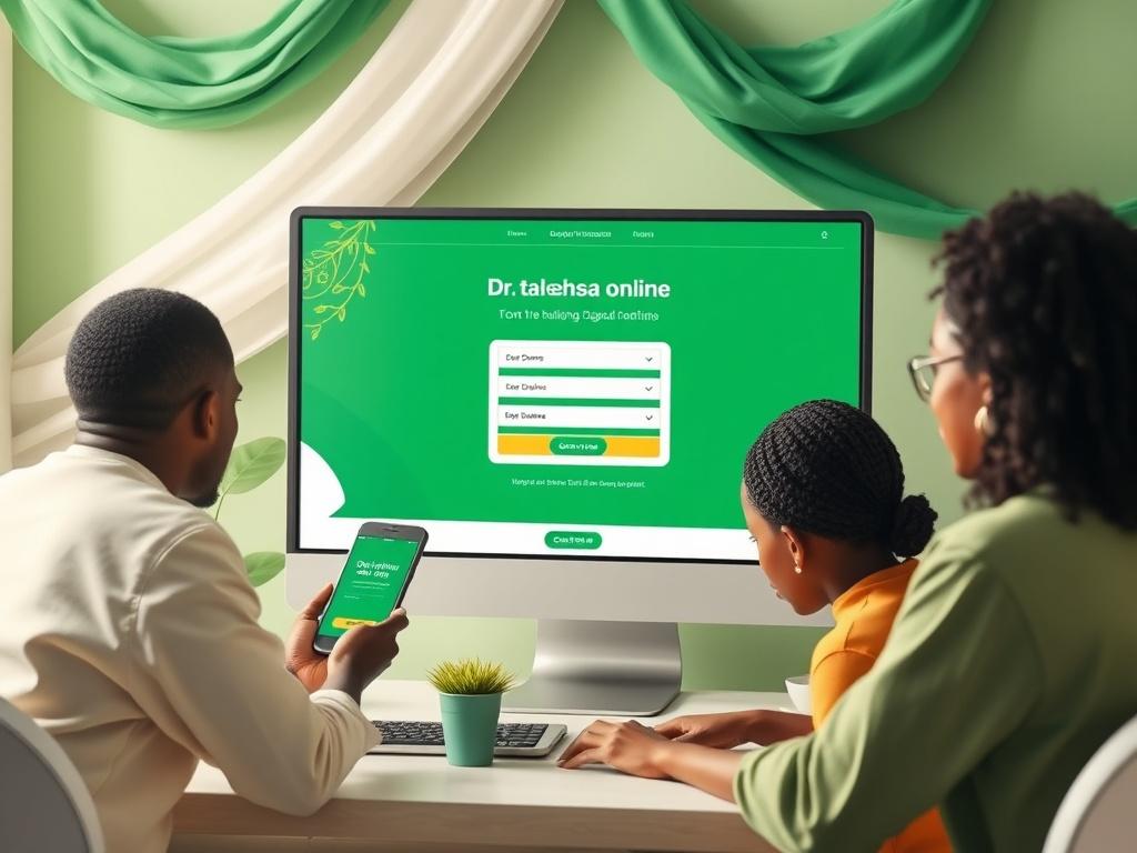 An engaging image depicting people making online donations to Dr