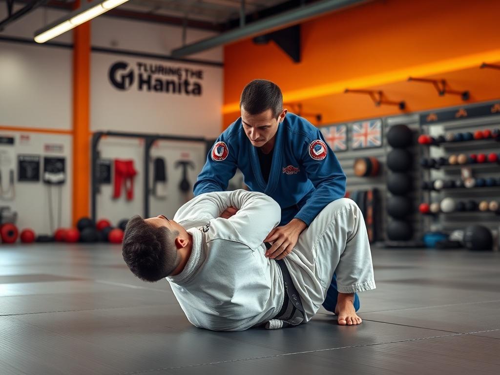 A high resolution of a one on one Brazilian Jiu