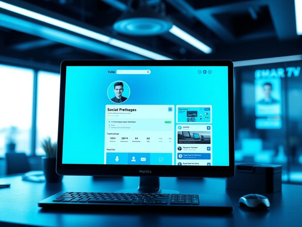 A sleek and modern interface showcasing a user profile on