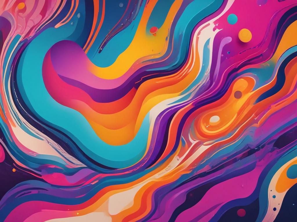 a dynamic abstract illustration showcasing digital transformation, embodying fluid shapes
