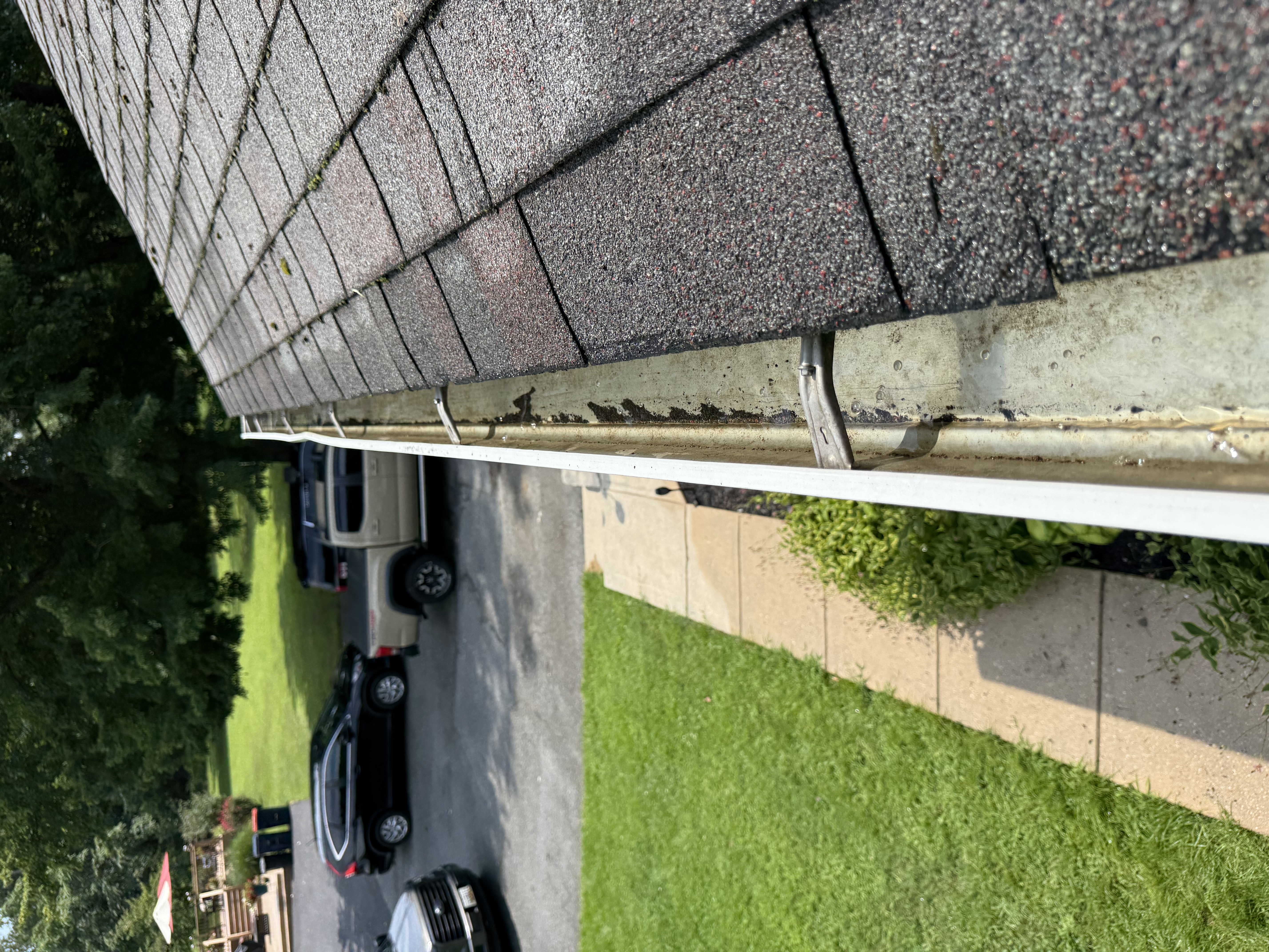 Gutter cleaning service results