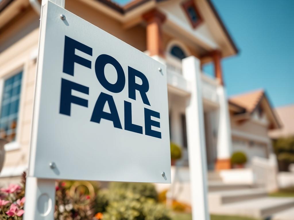 A stunning close up of a 'For Sale' sign in