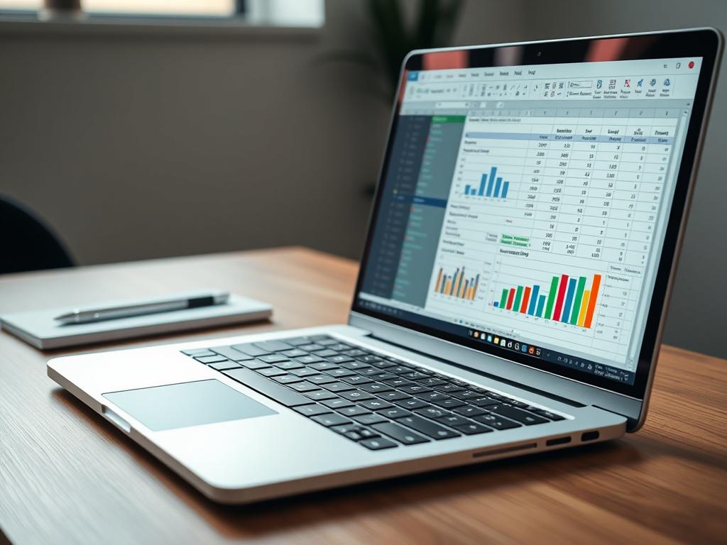 A close up shot of a well organized Excel spreadsheet
