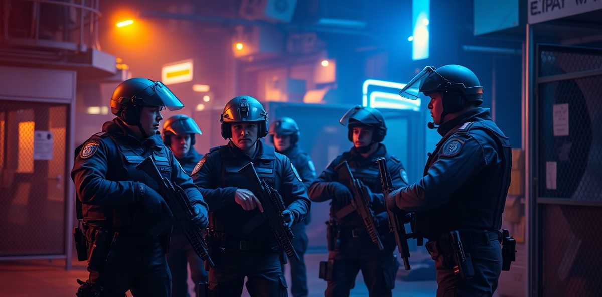 Law enforcement training environment with professional officers