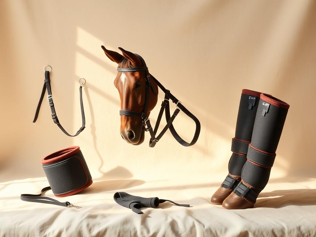 A realistic high resolution of a set of horse safety