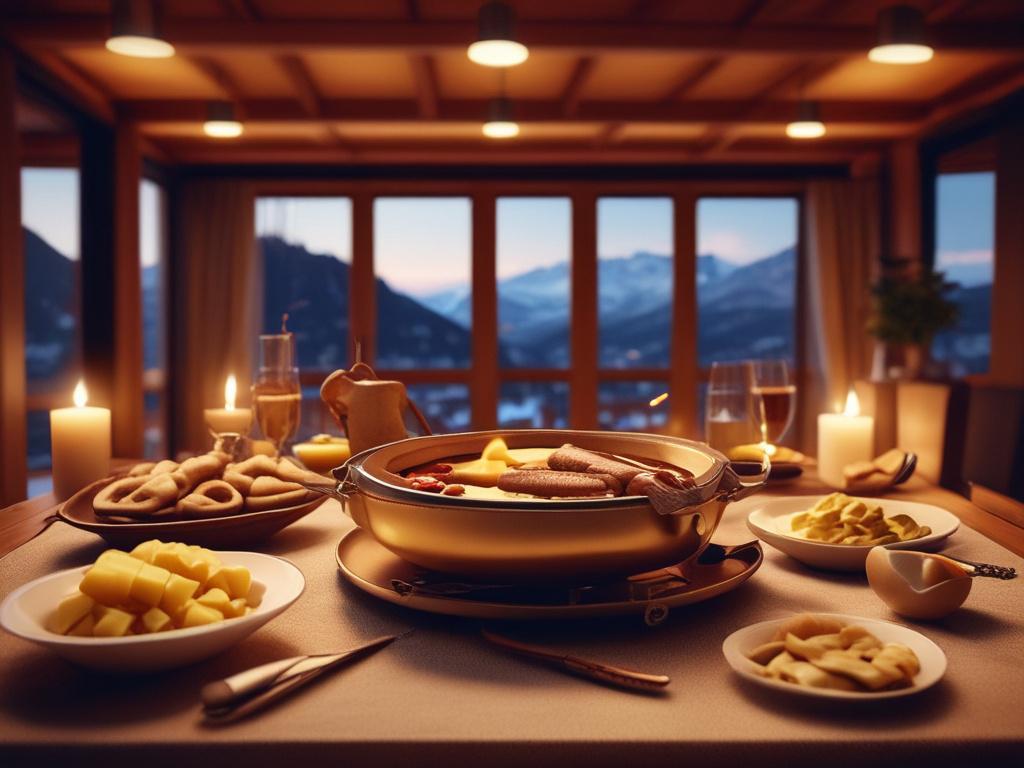 a cozy Swiss culinary tour with fondue and raclette, golden