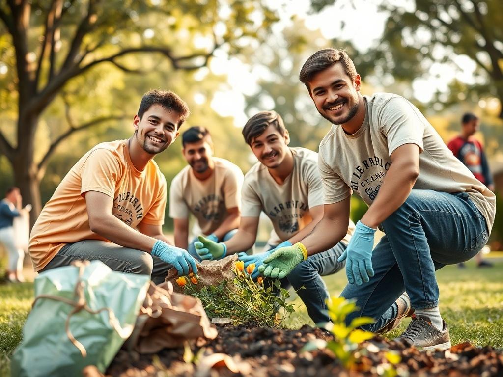 A vibrant community engagement event featuring a group of young