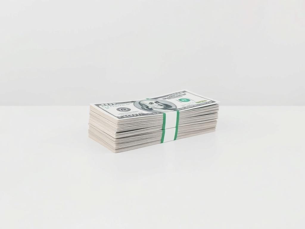 A simplistic yet impactful image of a stack of cash