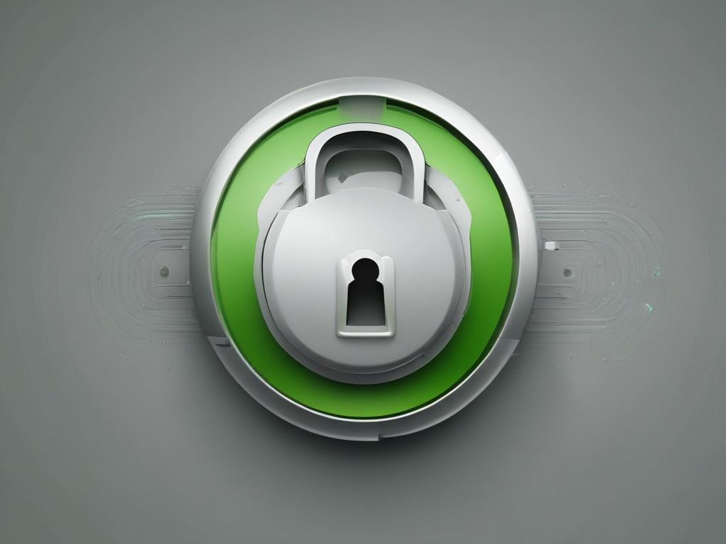 A secure digital lock symbolizing data encryption, set against a