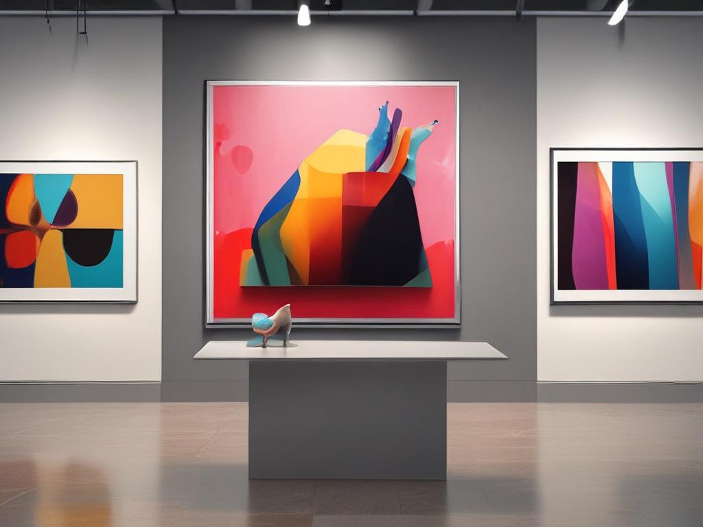 A realistic high resolution of a single vibrant art piece