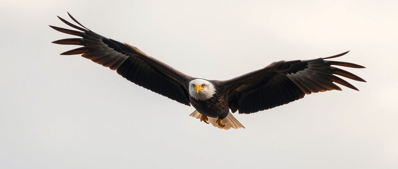 Majestic eagle in flight