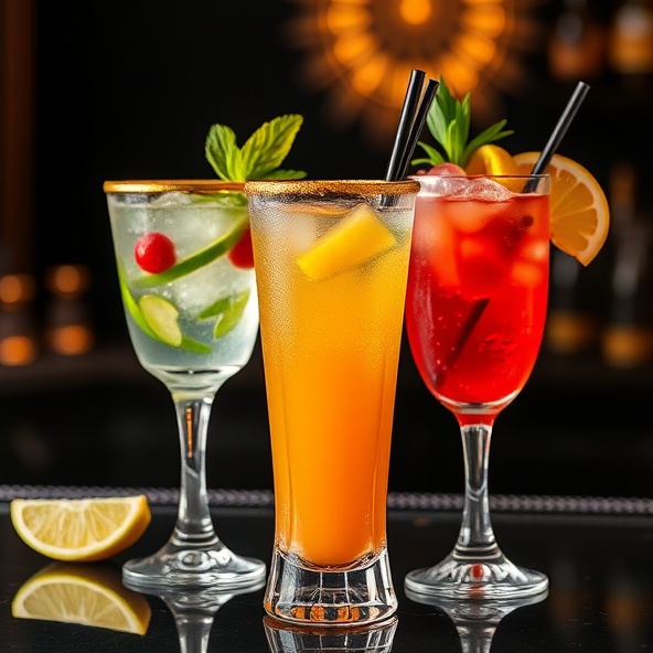 Colorful cocktails