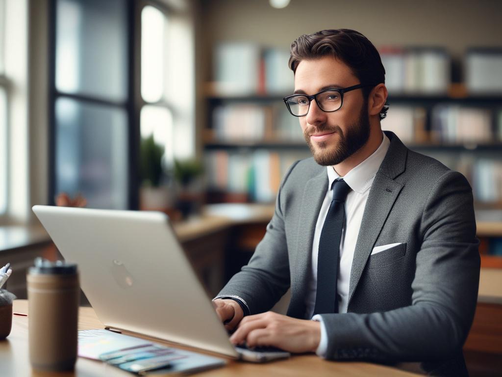 **AI Image Generation Prompt:**

Create a highly detailed, realistic high-resolution photo centered on a confident IT consultant engaged in a thoughtful conversation with a small business owner. The subject should be a middle-aged man or woman with a warm, approachable demeanor, dressed in smart casual attire, showcasing professionalism. The consultant is seated at a modern wooden office desk, leaning forward slightly to emphasize engagement and interest. 

In the background, include a clean and inviting of