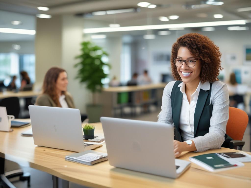 A vibrant, high resolution image showcasing a professional media strategist