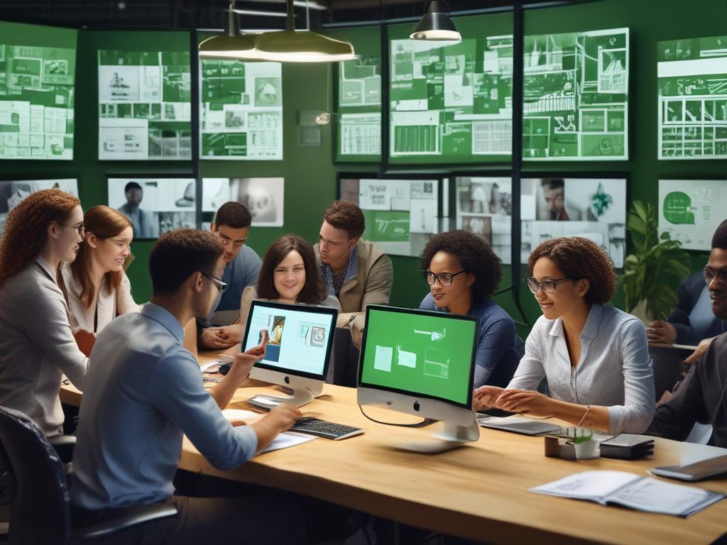 An engaging social media strategy brainstorming session  The image
