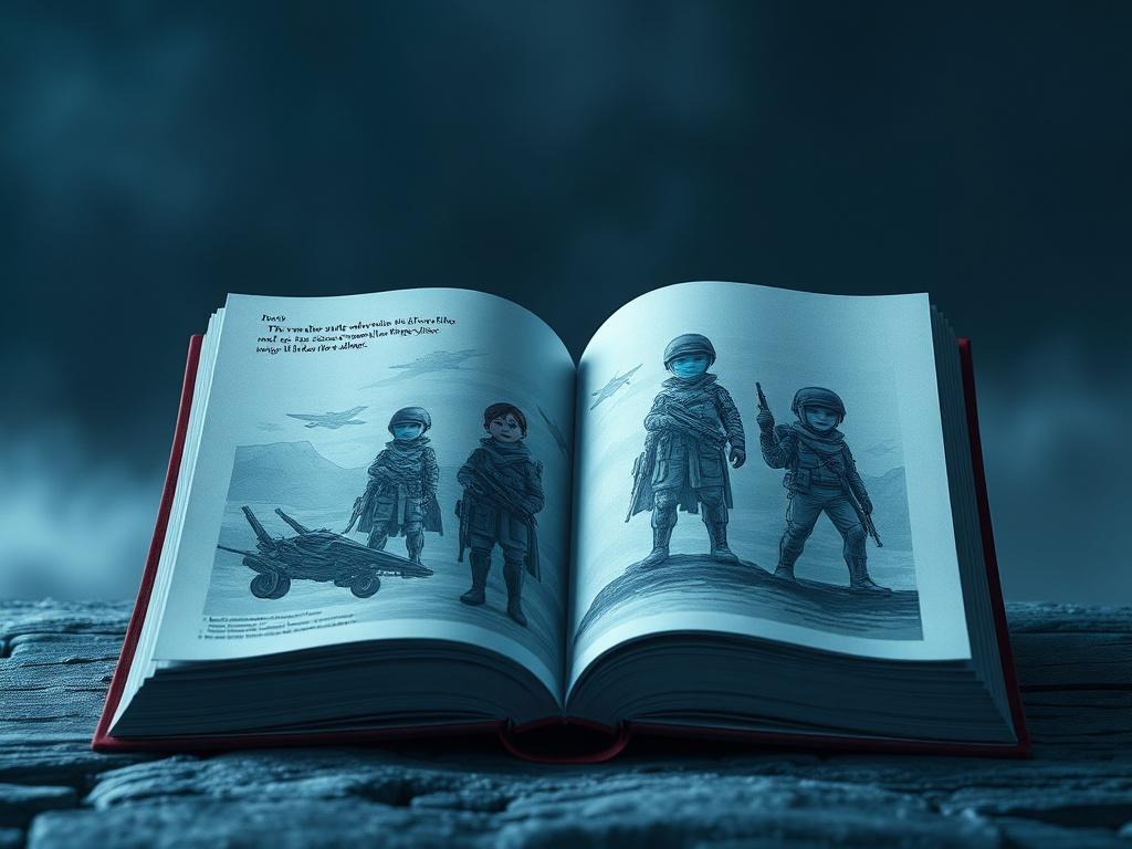 A realistic high resolution image of an open book with