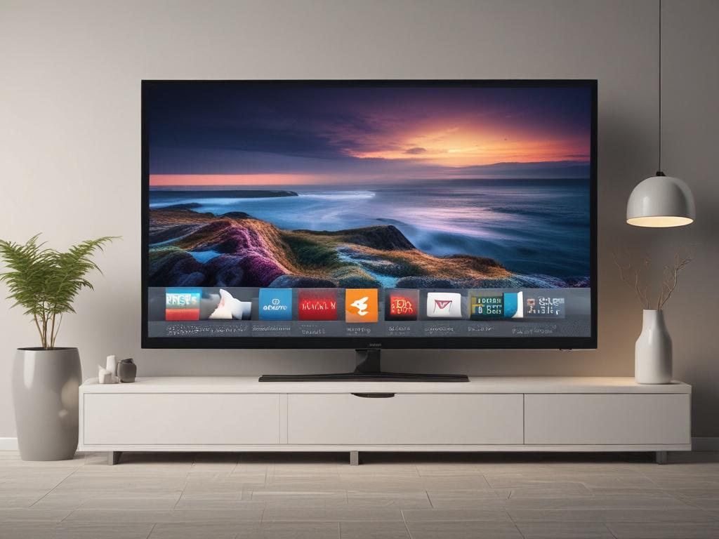 Smart LED TV, 4K resolution, home entertainment, modern design