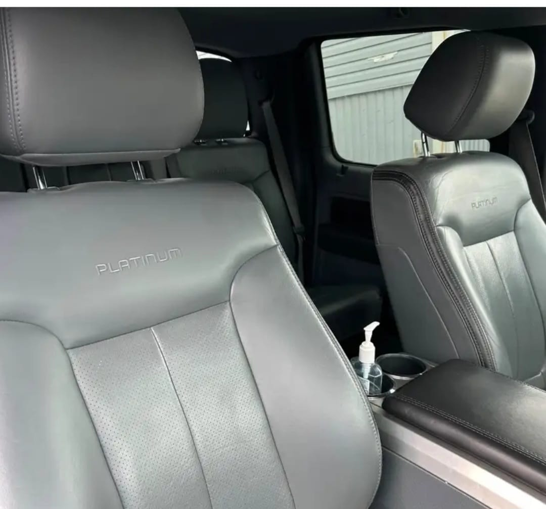 Front Platinum leather seating in 2012 Ford F-150