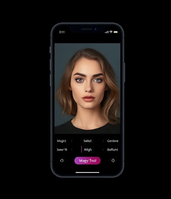 Lumina AI Photo Editor Interface
