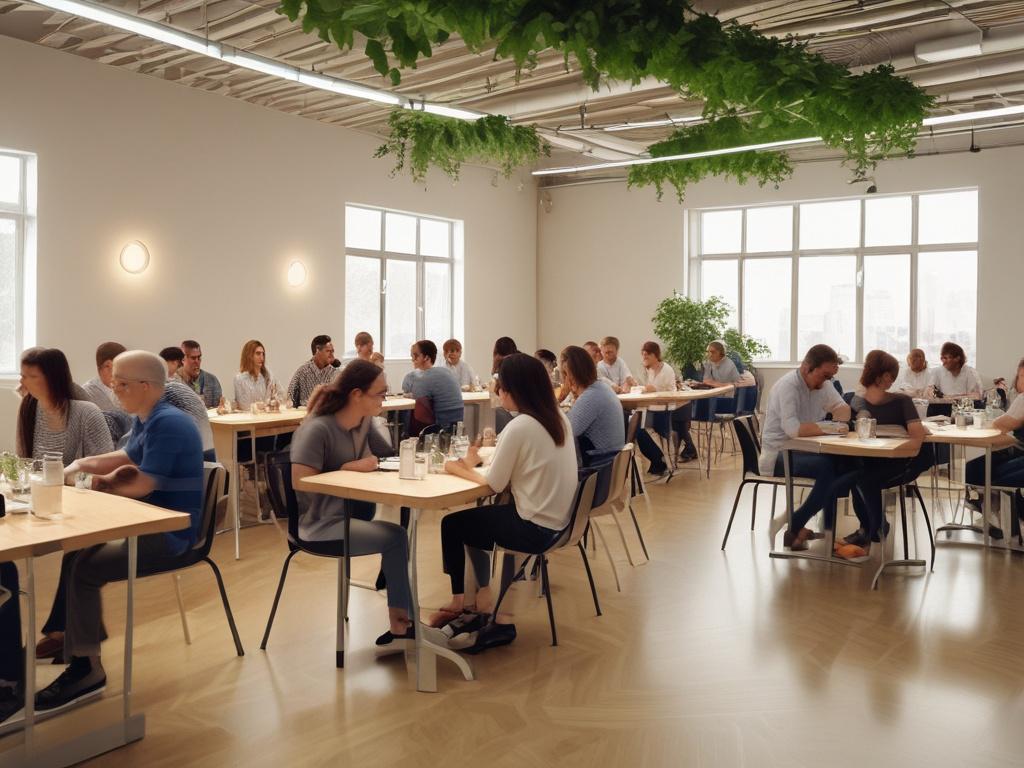 A dynamic workshop setting with a facilitator engaging an audience