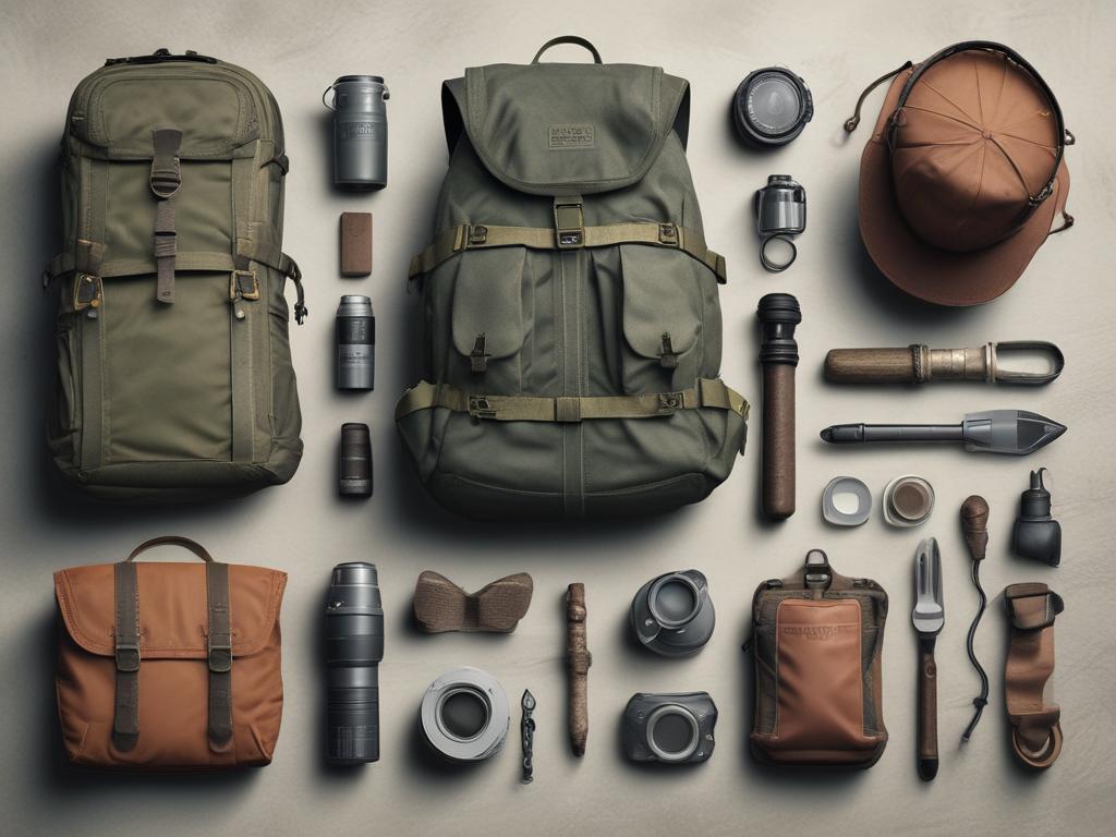 outdoor gear kit, adventure, rugged, durable, exploration